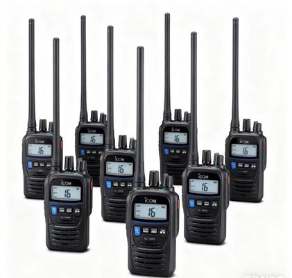 comprar Icom IC-M85UL VHF Marine Radio Walkie Talkie com 16 canais de armazenamento e temperatura operacional -20C ~ +60C para locais perigosos fabricação em linha