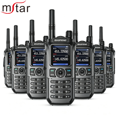 comprar BAOFENG UV-21R 6W TRI-BAND Ham Radio com tela a cores de 1,77' e NOAA 999CH Walkie Talkie de longo alcance fabricação em linha