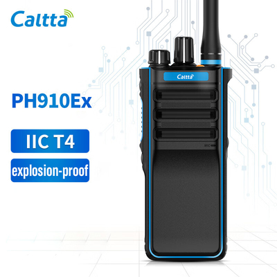Rádio digital de duas vias PH910EX preto portátil à prova de explosão IP68 à prova de água e poeira Walkie Talkies profissionais