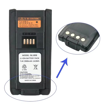 Bateria BL1806 BL2505 2000mAh Bateria PT580 PT580H PT580H Plus Walkie talkie recarregável de substituição