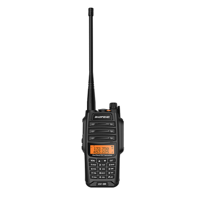 UV-9R UV Dual Band Waterproof e Dustproof Black Outdoor Walkie Talkie