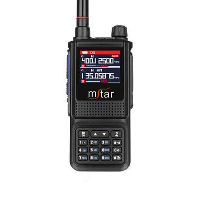1-8km M-UV7 portátil Full Band Emergência Alarme de rádio de duas vias e ecrã LCD