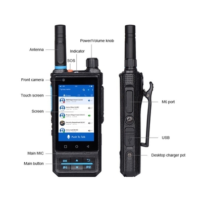 Inrico S200 Big Display 4G LTE Câmera frontal 2MP Wi-Fi One-Click SOS GPS Vídeo/Voz