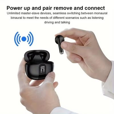 TWS Earbuds Acessórios para Display Digital de Rádio de Duas vias Earbuds sem fio Cancelação de ruído com indicador de bateria