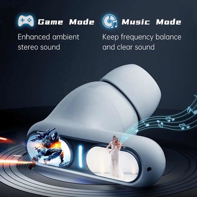 Fones de ouvido e microfone 31-40ms Delay Time Fones de ouvido e microfones sem fio com controle táctil e cancelamento de ruído ENC