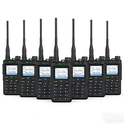 Rádio Walkie Talkie DMR com Banda Dupla VHF UHF Criptografia AES 256 e Teclado Completo