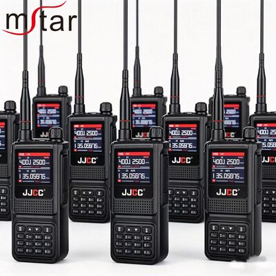 MSTAR M-UV7 Professional Full Band Walkie Talkie com alarme de emergência e ecrã LCD alto