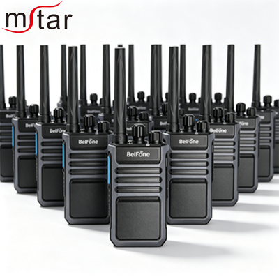 BelFone BF-AP3016 Rádio bidirecional UHF portátil compacto Walkie Talkie com porta tipo C